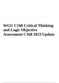 WGU C168 (Critical Thinking and Logic) Objective Assessment Questions With Answers Latest 2023-2024 | 100% Correct