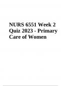 NURS 6551 Week 2 Exam Questions With Answers Latest 2023-2024