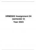 HRM2604 ASSIGNMENT NO.3 2023 SEMESTER 2