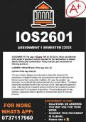 IOS2601 Assignment 1 Semester 2 2023 (SOLUTIONS/ANSWERS)