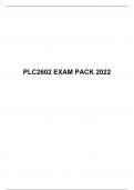 PLC 2602 EXAM PACK 2022, University of South Africa (Unisa)