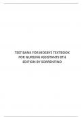 TEST BANK FOR MOSBYS TEXTBOOK FOR NURSING ASSISTANTS 8TH EDITION BY SORRENTINO