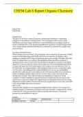 CHEM 212 Lab 8 Report Organic Chemistry (Verified)