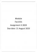 FAC1501 ASSIGNMENT 02 SEMESTER 2 2023