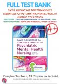 Test Bank for Davis Advantage for Townsend's Essentials of Psychiatric Mental-Health Nursing 9th Edition By Karyn I. Morgan (2023/2024) /9781719645768/ Chapter 1-32/ Complete Questions and Answers A+