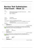 NURS 6512N-34 Week 11 Final Exam (100 Q's and A's)