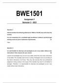 BWE1501 Assignment 1 Semester 2 2023