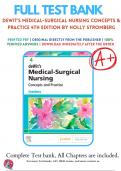 Test Bank deWits Medical Surgical Nursing Concepts and Practice 4th edition (Stromberg, 2021) Chapter 1-48 | All Chapters