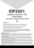 IOP2601 Assignment 2 (ANSWERS) Semester 2 2023 - DISTINCTION GUARANTEED