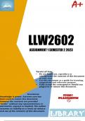 LLW2602 Assignment 1 (DETAILED ANSWERS) Semester 2 2023 (710957)