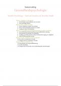 Inleiding in de gezondheidspsychologie: samenvatting ‘Health Psychology: Biopsychosocial Interactions’ van Sarafino en Smith