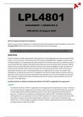 LPL4801 Assignment 1 Semester 2 (Answers) - Due: 25 August 2023