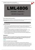  LML4806 Assignment 1 Semester 2 (Answers) - Due: 25 August 2023