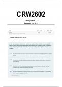 CRW2602 Assignment 1 Semester 2 2023