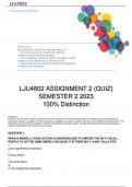 LJU4802 ASSIGNMENT 2 (QUIZ) ANSWERS SEMESTER 2 2023