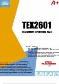 TEX2601 Assignment 6 (EXAM PORTFOLIO) Semester 2 2023