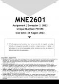 MNE2601 Assignment 3 (ANSWERS) Semester 2 2023 - DISTINCTION GUARANTEED