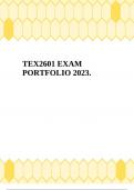 TEX2601 EXAM PORTFOLIO 2023.