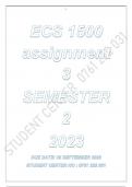 ECS1500 ASSIGMENT 3 semester 2 MEMO 2023