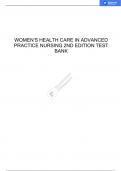WOMEN’S HEALTH CARE IN ADVANCED PRACTICE NURSING  2ND EDITION ALEXANDER TEST BANK