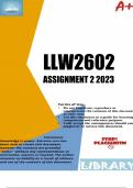 LLW2602 ASSIGNMENT 2 2023 (711007) - DUE 14 SEPTEMBER 2023