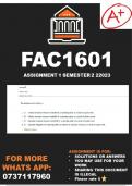 FAC1601 ASSIGNMENT 1 Semester 2 2023 (ANSWERS)