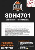 SDH4701 Assignment 3 (COMPLETE ANSWERS) 2023 (346195) - DUE 28 August 20232