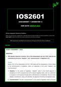 IOS2601 Assignment 1 (Semester 1) - Due :March 2024