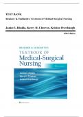 Test bank For Brunner & Suddarth's Textbook of Medical-Surgical Nursing 15th Edition by Janice Hinkle | 2022/2023 | ISBN NO-13 9781975161033 | Chapter 1-68 | Complete Questions and Answers A+
