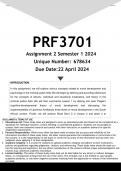 PRF3701 Assignment 2 (ANSWERS) Semester 1 2024 (678634)- DISTINCTION GUARANTEED 