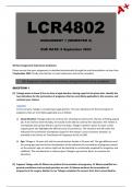 LCR4802 Assignment 1 Semester 2 (Answers) - Due: 5 September 2023