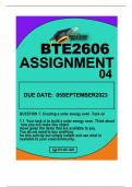 BTE2601 ASSIGNMENT 4 DUE 5 SEPTEMBER 2023