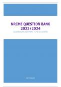 NRCME QUESTION BANK 2022/2023 - QUESTIONS & ANSWERS (97% ACCURATE) BEST VERSION