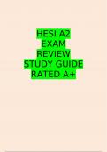 HESI A2 EXAM REVIEW STUDY GUIDE RATED A+