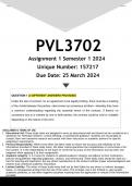 PVL3702 Assignment 1 (ANSWERS) Semester 1 2024 - DISTINCTION GUARANTEED