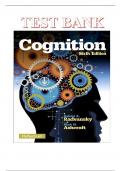 TEST BANK COGNITION 6TH EDITION BY MARK H. ASHCRAFT, GABRIEL A. RADVANSKY | CHAPTER 1-14