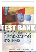 Test Bank For Accounting Information Systems - 11th - 2018 All Chapters - 9781337552127