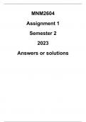 MNM 2604 assignment 1 semester 2 2023 answers