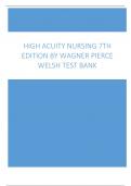 Wagner: High Acuity Nursing 7th Edition Test Bank