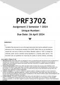 PRF3702 Assignment 2 (ANSWERS) Semester 1 2024- DISTINCTION GUARANTEED