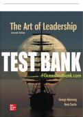 Test Bank For The Art of Leadership, 7th Edition All Chapters - 9781260681321