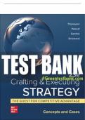Test Bank For Crafting & Executing Strategy: The Quest for Competitive Advantage: Concepts and Cases, 23rd Edition All Chapters - 9781260735178