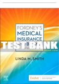 Test Bank For Fordney’s Medical Insurance and Billing, 16th - 2023 All Chapters - 9780323795357