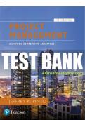 Test Bank For Project Management: Achieving Competitive Advantage 5th Edition All Chapters - 9780137477258