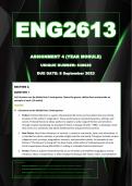 ENG2613 Assignment 4 Year Module - (Due: 8 September 2023)