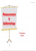 Measurements in Epidemiology