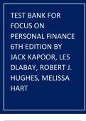 TEST BANK FOR FOCUS ON PERSONAL FINANCE 6TH EDITION 2024 LATEST REVISED UPDATE BY JACK KAPOOR, LES DLABAY, ROBERT J. HUGHES, MELISSA HART.pdf