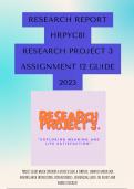 HRPYC81 2023 PROJECT 3 ASSIGNMENT 12 GUIDE - RESEARCH PROJECT