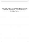TEST BANK FOR TIETZ FUNDAMENTALS OFCLINICAL CHEMISTRY AND MOLECULAR DIAGNOSTICS 7TH EDITION BY BURTiS