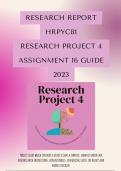 HRPYC81 2023 PROJECT 4 ASSIGNMENT 16 GUIDE - RESEARCH PROJECT